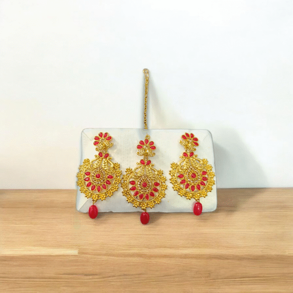 Premium Maang Tikka and Earring Set