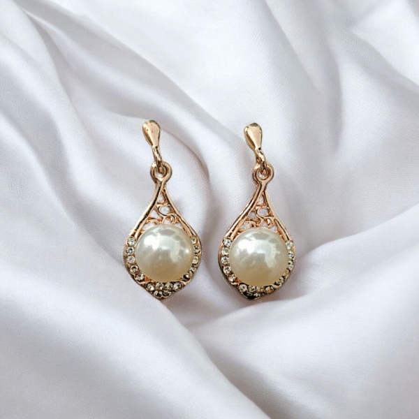 White Stone Earring